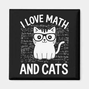 Imán Ropa divertida de matemáticas y gatos para maestro