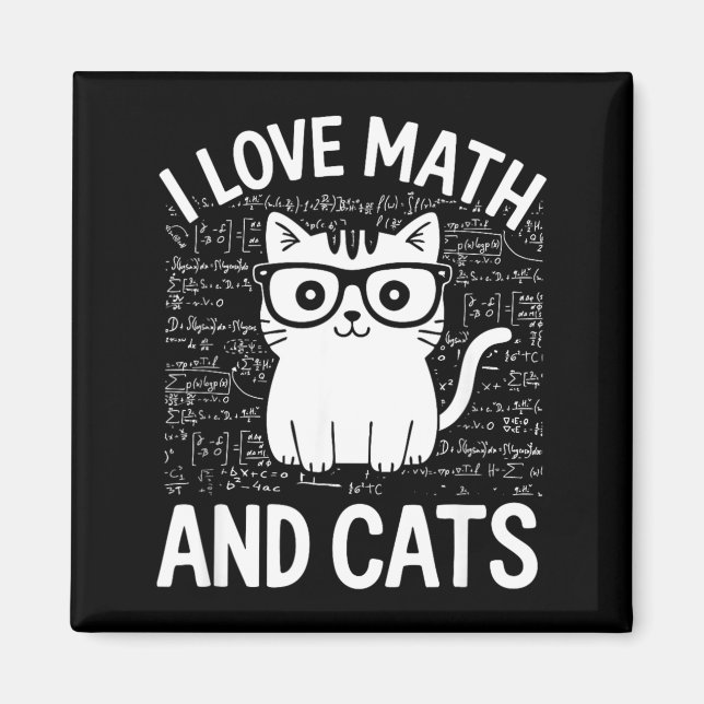 Imán Ropa divertida de matemáticas y gatos para maestro (Frente)