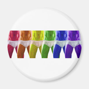 Imán Ropa interior del arco iris de los hombres