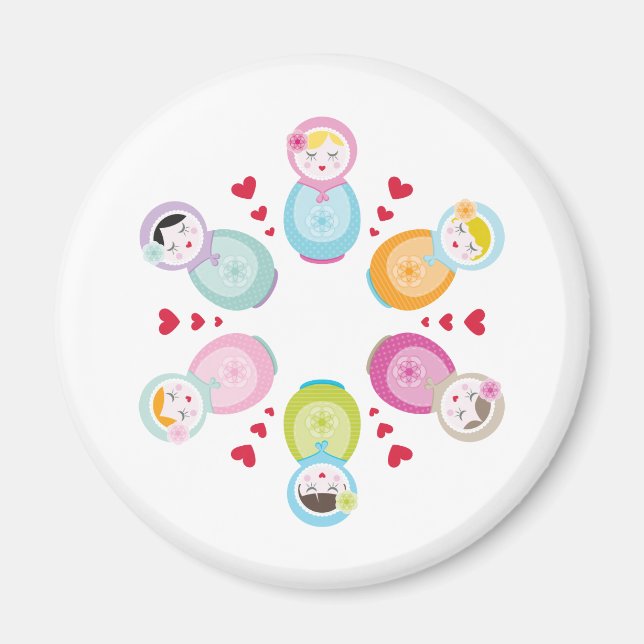 Imán ROPA :: muñecas babushka - mandala (Frente)