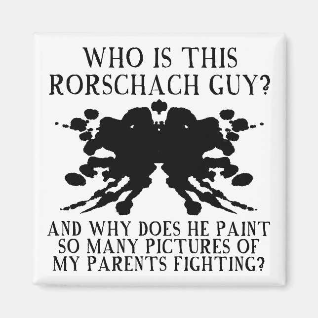 Imán Rorschach Ink Blot Test Funny Fridge Magnet (Frente)