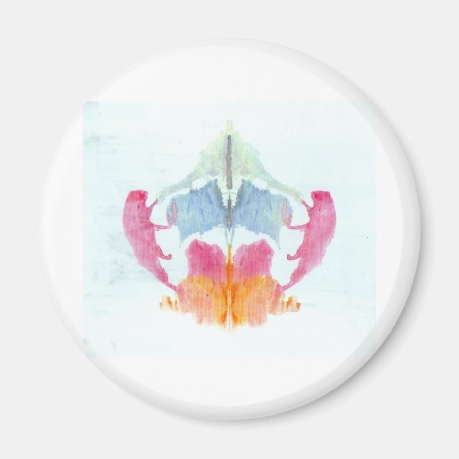 Imán Rorschach Test Ink Blots Plate 8 Animal (Frente)