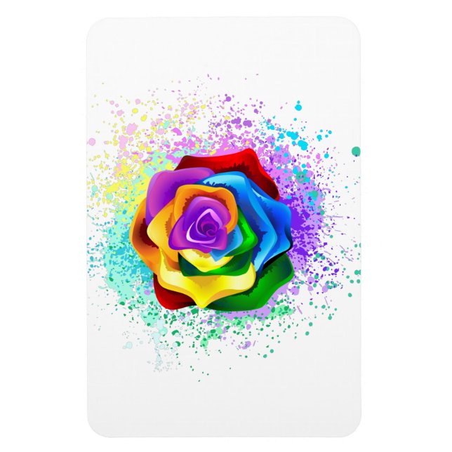 Imán Rosa Arcoíris Colorida (Vertical)
