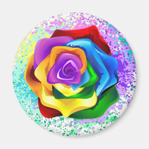 Imán Rosa arcoiris colorido