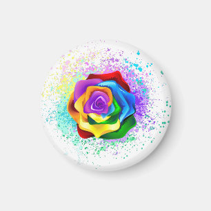 Imán Rosa arcoiris colorido