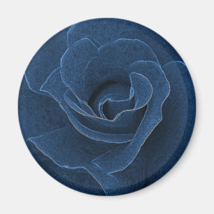 Imán Rosa azul de terciopelo