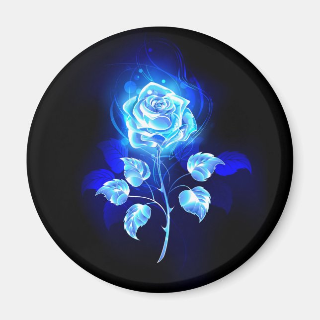 Imán Rosa azul en llamas (Frente)