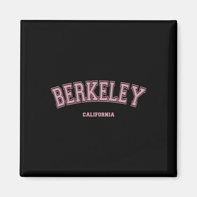 Imán Rosa Berkeley California Ca Estilo Varsity En Berk (Frente)
