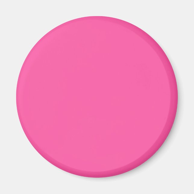 Imán Rosa brillante (color sólido) (Frente)