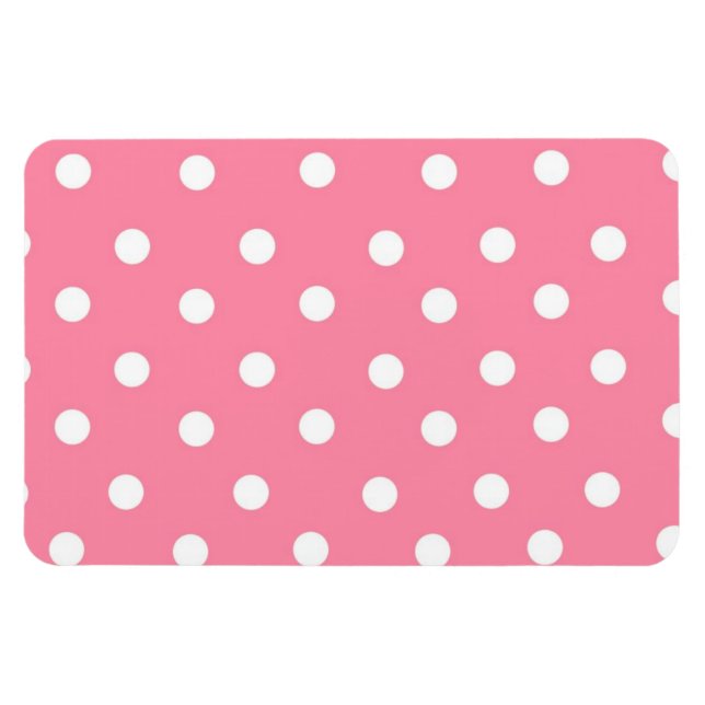 Imán Rosa con puntos blancos (Horizontal)