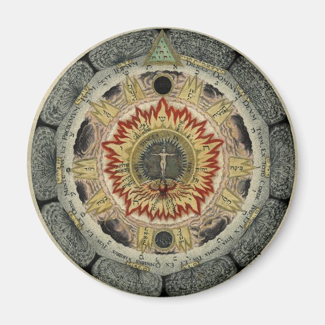 Imán Rosa cósmico mágico Mandala (Frente)