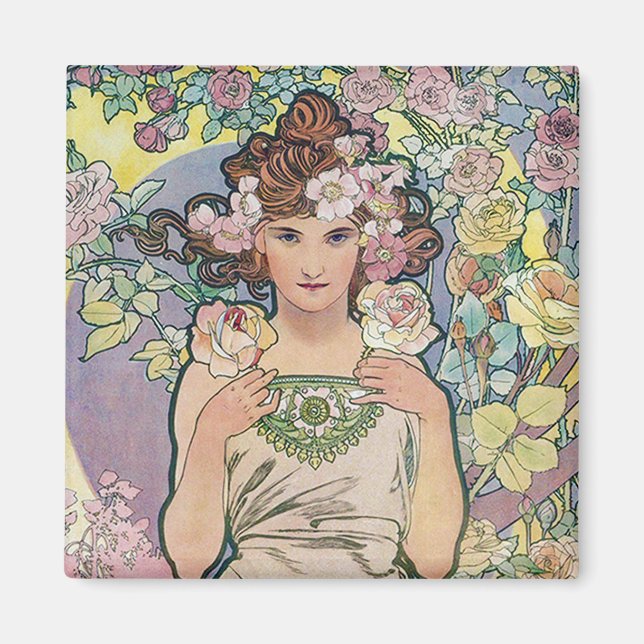 Imán Rosa (Cuatro Flores), Alphonse Mucha (Frente)