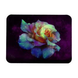 Imán Rosa de arcoiris turquesa morado