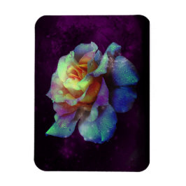 Imán Rosa de arcoiris turquesa morado