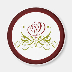 Imán Rosa de caligrafía de Borgoña