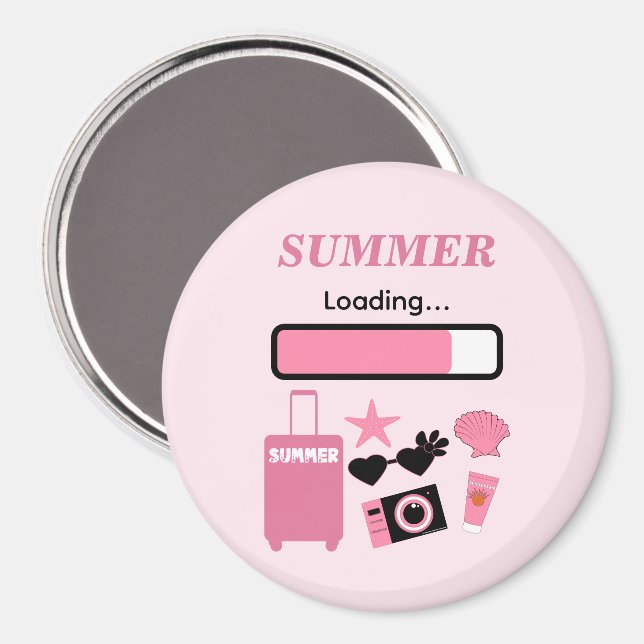 Imán Rosa de Carga de Verano (Anverso/Reverso)