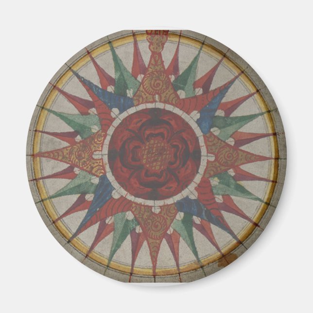 Imán Rosa de compás de manuscrito (Frente)