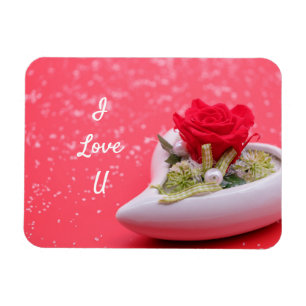 Imán Rosa de corazón
