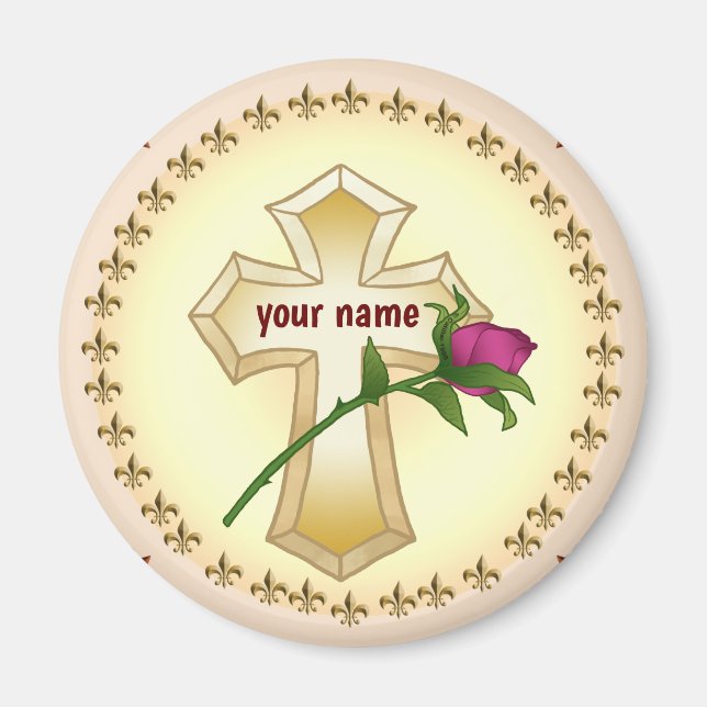 Imán Rosa de la Cruz Cristiana (Frente)