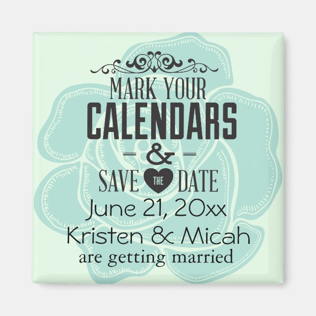 Imán Rosa de la Fábrica de la Moneda Guardar la Fecha (Frente)