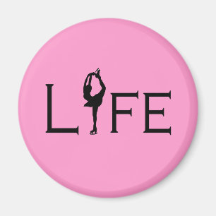 Imán ROSA de la VIDA (figura patinador)