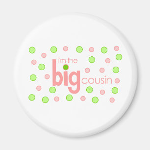 Imán Rosa de Polkadot y camiseta grande verde del primo