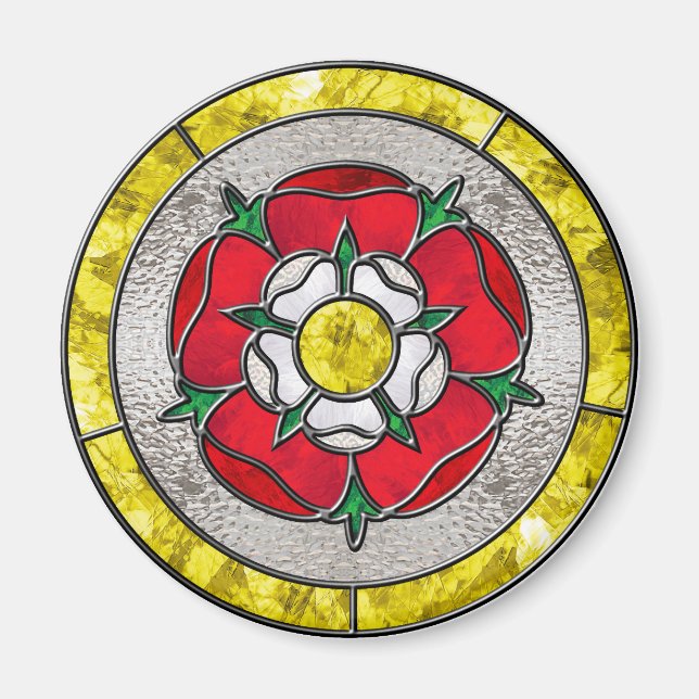 Imán Rosa de vidrio (Frente)