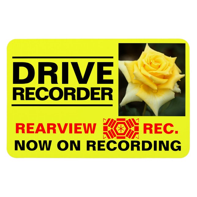 Imán Rosa Emblem：Warning Magnet Plate (Horizontal)