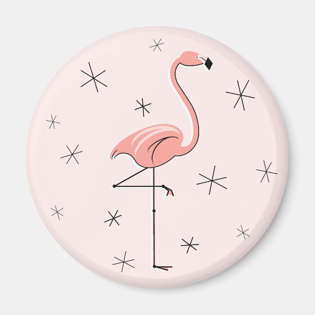 Imán rosa Flamingo (Frente)