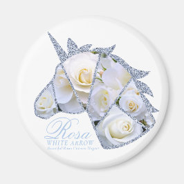 Imán Rosa Flecha blanca