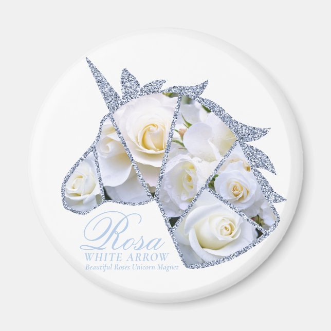 Imán Rosa Flecha blanca (Frente)