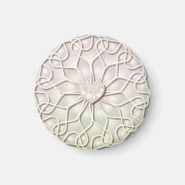 Imán Rosa Geométrico de Oro Patrón de Corazón de AMOR