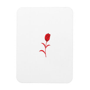 Imán Rosa Madder, Lava Red, diseño floral