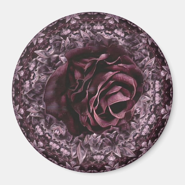 Imán Rosa Mandala (Frente)