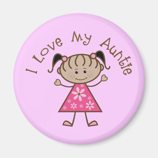 Imán Rosa Me Encanta Mi Regalo De Tía (Frente)