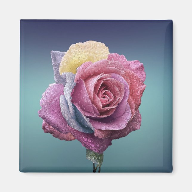 Imán Rosa multicolor (Frente)