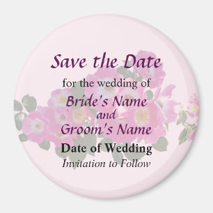 Imán Rosa Pink Rambler Save the Date