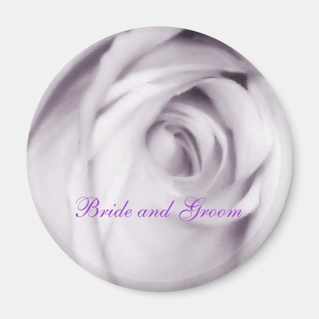 imán rosa púrpura (novia y novio) (Frente)