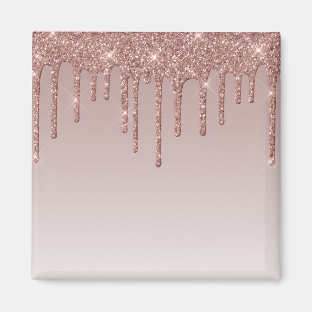 Imán Rosa Purpurina Oro Perforaciones Líquidas (Frente)