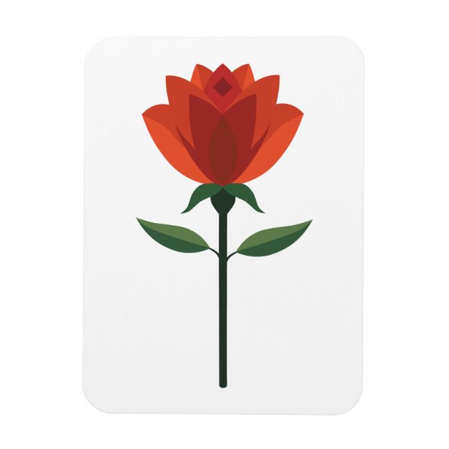 Imán Rosa Roja eterna (Vertical)