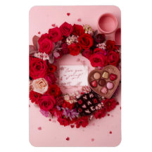 Rosa Roja Romántica Corazón Personalizado de San V