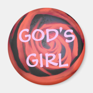 Imán Rosa rojo del chica de dios