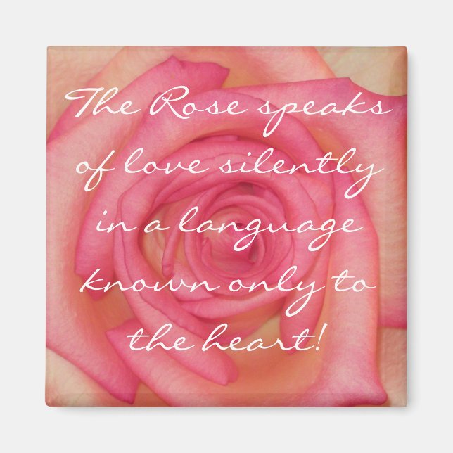 Imán Rosa romántico (Frente)