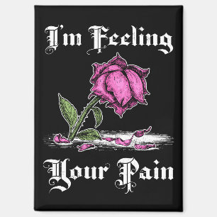 Imán Rosa rosa con un texto blanco desesperado
