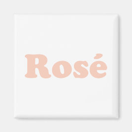 Imán "Rosa" Rosa letras rosa claro blanco