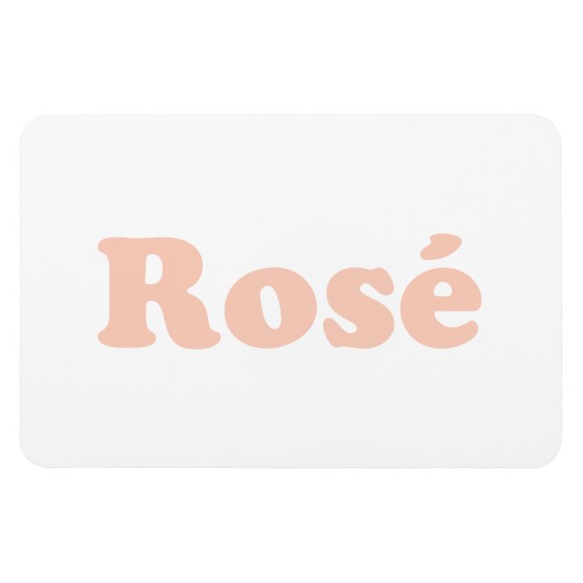 Imán "Rosa" Rosa letras rosa claro blanco (Horizontal)