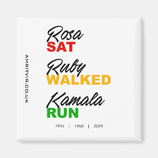 Imán Rosa Sat Ruby Caminó Kamala Run Text