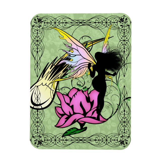Imán Rosa Sombra Hada (Vertical)