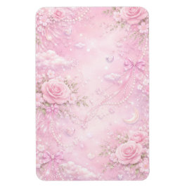 Imán Rosa Soñador Floral Perlas Lazos Destellos