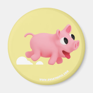 Imán Rosa the Pig love Running